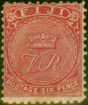 Rare Postage Stamp Fiji 1901 6d Bright Rose SG59a P.11 x 11.75 Fine MM