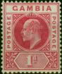 Gambia 1902 1d Carmine SG46 Fine MM  King Edward VII (1902-1910) Old Stamps