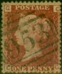 Old Postage Stamp GB 1864 1d Red SG43 Pl 79 Fine Used