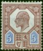 GB 1902 5d Slate Purple & Ultramarine SG243 Fine MM . King Edward VII (1902-1910) Mint Stamps