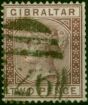 Gibraltar 1886 2d Brown-Purple SG10 Fine Used Queen Victoria (1840-1901) Valuable Stamps