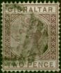 Gibraltar 1886 2d Brown-Purple SG10 Fine Used (2) Queen Victoria (1840-1901) Collectible Stamps