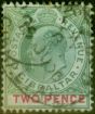 Rare Postage Stamp from Gibraltar 1905 2d Grey-Green & Carmine SG58 Good Used