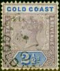 Collectible Postage Stamp from Gold Coast 1898 2 1/2d Dull Mauve & Ultramarine SG28 Fine Used