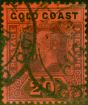 Old Postage Stamp from Gold Coast 1913 20s Purple & Black-Red SG84 Fine Used