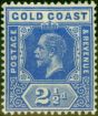 Collectible Postage Stamp from Gold Coast 1913 2 1/2d Bright Blue SG76 Fine Mtd Mint Stamp