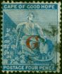 Collectible Postage Stamp Griqualand West 1877 4d Blue SG7c Type 3 Good Used