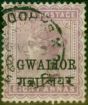 Collectible Postage Stamp from Gwalior 1885 8a Dull Mauve SG30 Good Used