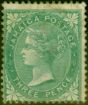 Rare Postage Stamp from Jamaica 1863 3d Green SG3 Good Unused