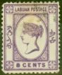 Collectible Postage Stamp from Labuan 1892 8c Violet SG41 Good Used