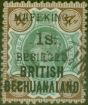Old Postage Stamp from Mafeking 1900 1s on 4d Green & Purple-Brown SG11 Fine Used