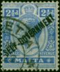 Malta 1922 2 1/2d Bright Blue SG107 Fine Used  King George V (1910-1936) Valuable Stamps