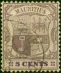 Mauritius 1902 5c Dull Purple & Bright Purple-Buff SG144 Fine Used Madam Joseph Cancel . King Edward VII (1902-1910) Used Stamps