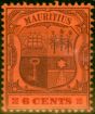 Old Postage Stamp from Mauritius 1904 6c Purple & Carmine-Red SG168a Chalk Fine Mtd Mint