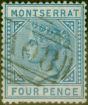 Collectible Postage Stamp from Montserrat 1880 4d Blue SG5 Fine Used