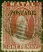 Valuable Postage Stamp from Natal 1869 1d Bright Red SG51x Wmk Reversed Fine Used