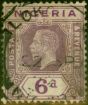 Rare Postage Stamp Nigeria 1921 6d Dull Purple & Bright Purple SG25 Die I Good Used