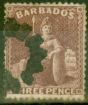Collectible Postage Stamp from Barbados 1873 3d Brown-Purple SG63 V.F.U