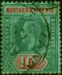 Northern Nigeria 1912 10s Green & Red-Green SG51 Good Used. King George V (1910-1936) Used Stamps