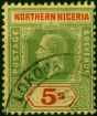 Northern Nigeria 1912 5s Green & Red-Yellow SG50 Fine Used 'Madam Joseph Forgerd' Cancel  King George V (1910-1936) Old Stamps