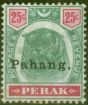 Rare Postage Stamp from Pahang 1898 25c Green & Carmine SG20 Fine Unused