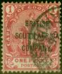 Valuable Postage Stamp from Rhodesia 1896 1d Rose-Red SG59 Good Used