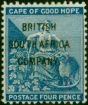 Rhodesia 1896 4d Blue SG62 Fine MM Queen Victoria (1840-1901) Collectible Stamps