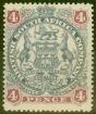 Rare Postage Stamp from Rhodesia 1897 4d Ultramarine & Claret SG70 Fine Mtd Mint