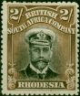 Rhodesia 1913 2s Black & Brown SG218 Die I P.15 Fine MM  King George V (1910-1936) Valuable Stamps