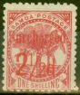 Valuable Postage Stamp from Samoa 1898 2 1/2d on 1s Dull Rose-Carmine SG85 Fine Mtd Mint (2)