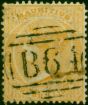 Seychelles 1863 1s Yellow of Mauritius SGZ26 Fine Used . Queen Victoria (1840-1901) Used Stamps