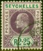 Collectible Postage Stamp from Seychelles 1903 2R25 Purple & Green SG56 Very Fine Used