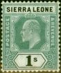 Collectible Postage Stamp from Sierra Leone 1903 1s Green & Black SG82 Fine Lightly Mtd Mint