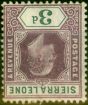 Rare Postage Stamp from Sierra Leone 1905 3d Dull Purple & Grey SG91w Wmk Inverted Fine Mtd Mint