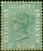 Collectible Postage Stamp from Sierre Leone 1876 1s Green SG22 Good MM