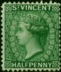 St Vincent 1885 1/2d Green SG47x Wmk Reversed Fine Unused  Queen Victoria (1840-1901) Collectible Stamps