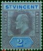 St Vincent 1909 2s Purple & Bright Blue-Blue SG91 Fine MM  King Edward VII (1902-1910) Rare Stamps