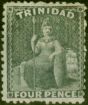 Valuable Postage Stamp Trinidad 1876 4d Grey SG71 Good MM