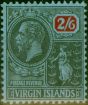 Old Postage Stamp Virgin Islands 1922 2s6d Black & Red-Blue SG84 V.F VLMM