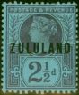 Rare Postage Stamp Zululand 1888 2 1/2d Purple-Blue SG4 Fine MM