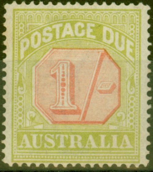 Collectible Postage Stamp from Australia 1923 1s Scarlet & Pale Yellow-Green SGD85 Fine Mtd Mint