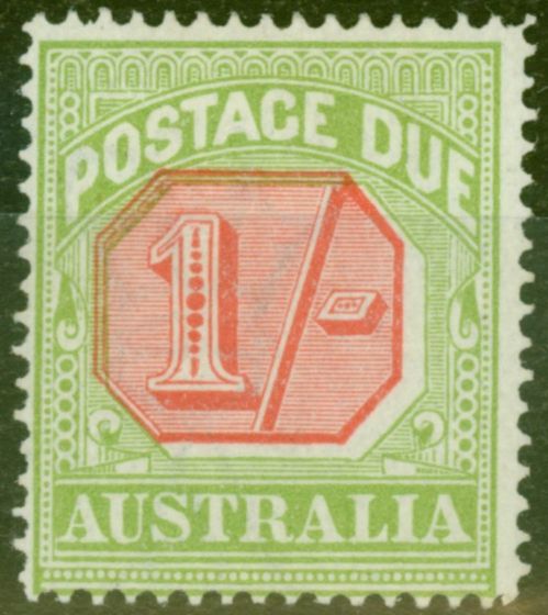 Valuable Postage Stamp from Australia 1923 1s Scarlet & Pale Yellow Green SGD85 Fine Mtd Mint