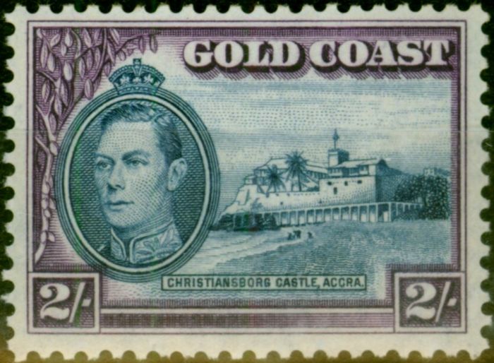 Valuable Postage Stamp Gold Coast 1940 2s Blue & Violet SG130a Fine & Fresh MM