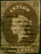 Ceylon 1859 6d Purple-Brown SG6 Good Used (4). Queen Victoria (1840-1901) Used Stamps