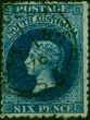 South Australia 1869 6d Indigo SG74 V.F.U . Queen Victoria (1840-1901) Used Stamps