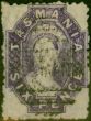 Collectible Postage Stamp Tasmania 1865 6d Reddish Mauve SG76 Fine Used (3)