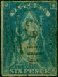 Victoria 1858 6d Light Blue SG73a Good Used . Queen Victoria (1840-1901) Used Stamps