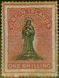 Collectible Postage Stamp Virgin Islands 1868 1s Black & Rose-Carmine SG21b Ave MM
