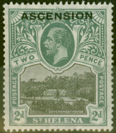 Valuable Postage Stamp from Ascension 1922 2d Black & Grey SG4 V.F MNH