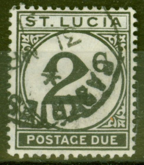Collectible Postage Stamp from St Lucia 1949 2c Black SGD7 Fine Used